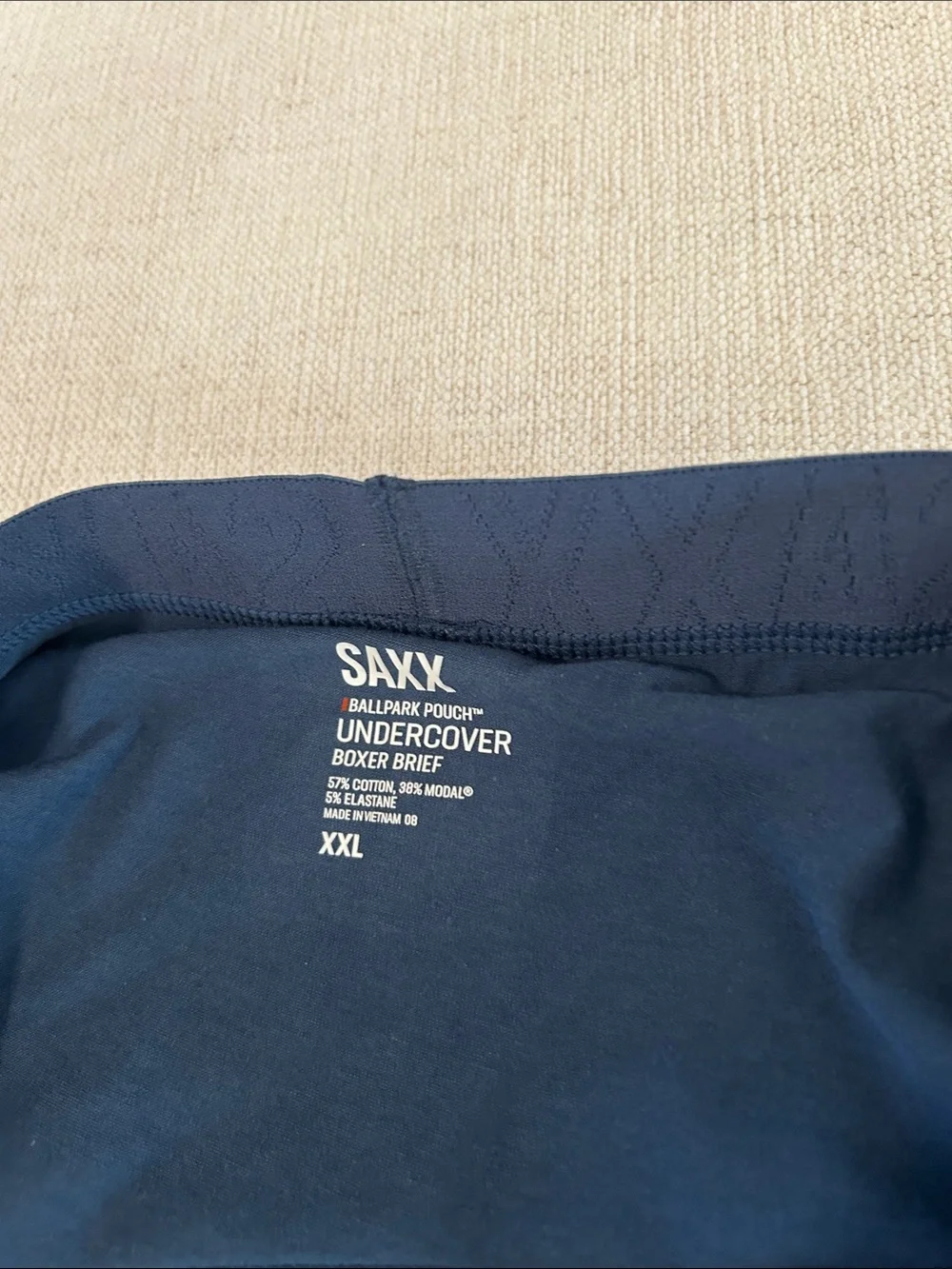 SAXX Ballpark Pouch Undercover Boxer Brief, Steel Blue, Size XXL, NWOT